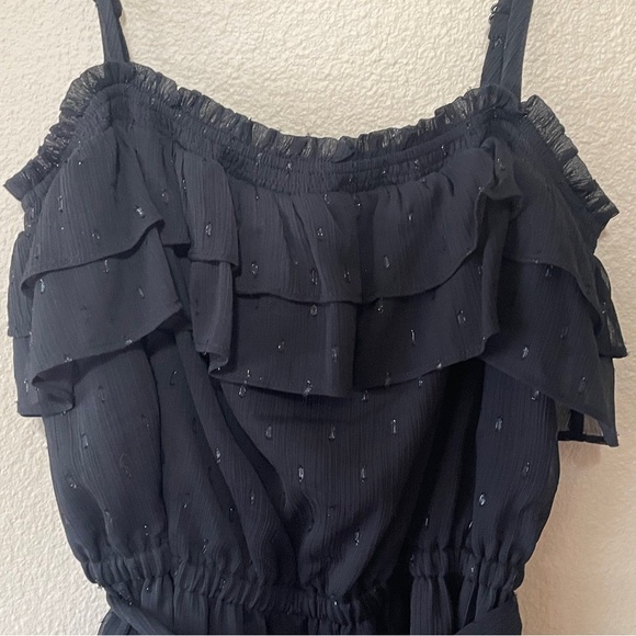 INC International Concepts Black Ruffle Dress - Picture 3 of 6